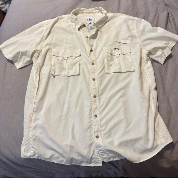Guy Harvey White Fishing Shirt - Picture 1 of 3